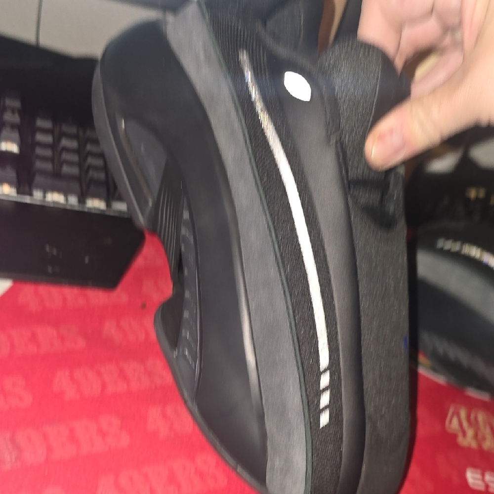 adidas Athletic Sneakers Reflective Stripe Mad Infinity Black 9 M W 10 Nwob Wt - Picture 5 of 9